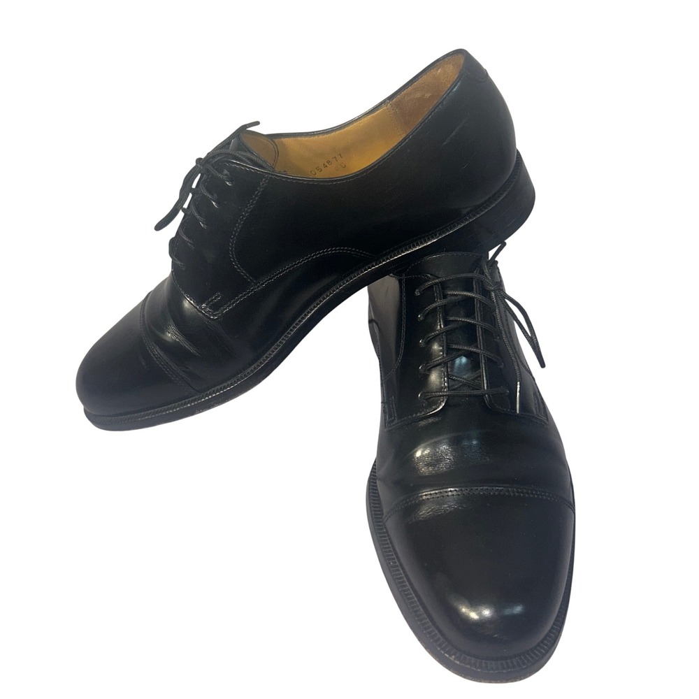 Cole Haan Mens Black Leather Cap Toe Oxford Dress Shoes Size 8.5 D 054877